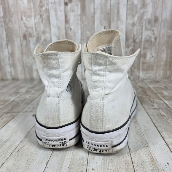 Converse All Star Platform High Top Sneakers‎ White Canvas Women's Size 9 Casual - Picture 3 of 8